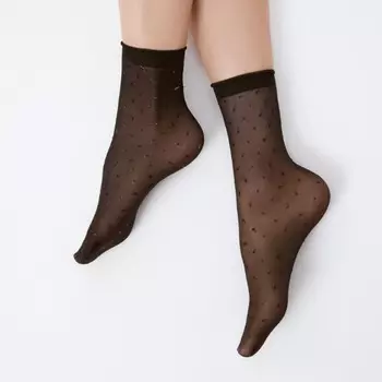 Носки женские TULLE LUREX, цвет чёрный (nero)