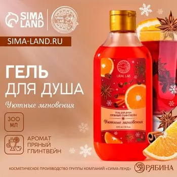 Гель для душа, 300 мл, аромат пряного глинтвейна, URAL LAB