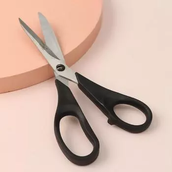 Ножницы портновские, скошенное лезвие, 7,4", 19 см, цвет чёрный