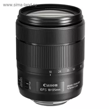Объектив Canon EF-S IS USM (1276C005), 18-135мм f/3.5-5.6, черный
