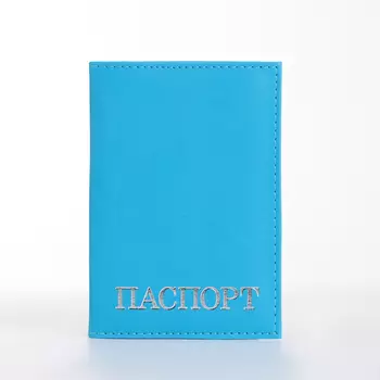 Обложка для паспорта, цвет голубой