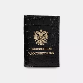 Обложка для пенсионного удостоверения, цвет чёрный