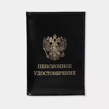 Обложка для пенсионного удостоверения, цвет чёрный