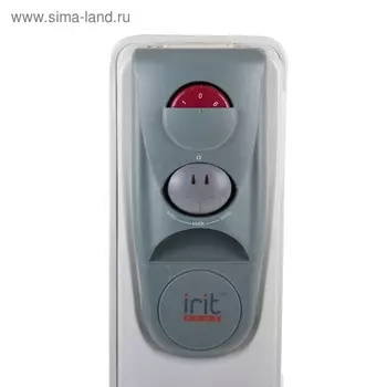 Обогреватель Irit IR-07-1006, масляный, 1000 Вт, 6 секций, 15 м, белый