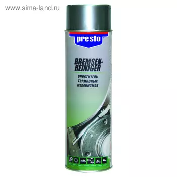 Очиститель тормозных механизмов PRESTO, 500 мл, аэрозоль