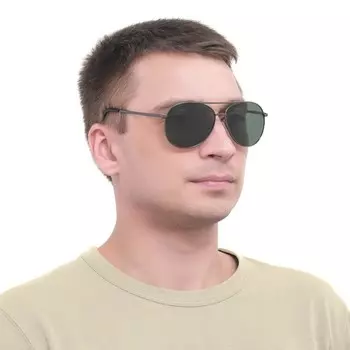 Очки солнцезащитные OneSun, поляризационные, дужка 14 см, ширина 14 см, 56 см, черные