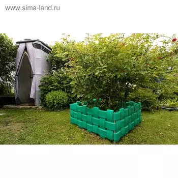 Ограждение декоративное, 98 38,5 см, Flox, 4 секции, зелёное