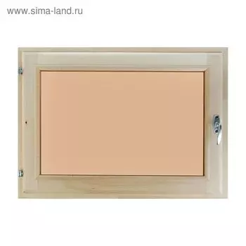 Окно, 60100см, однокамерный стеклопакет, тонированное, из липы