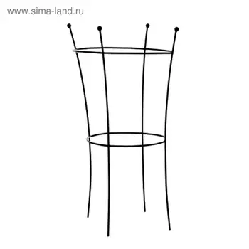 Опора для растений, d = 53 см, h = 92 см, металл, чёрная
