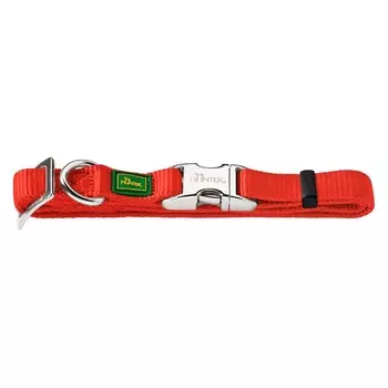 Ошейник нейлоновый для собак Hunter ALU-Strong S, 30-45 см, с металлической застежкой, красный 15