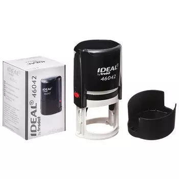 Оснастка для круглой печати автоматическая Trodat IDEAL 46042, диаметр 42 мм, с крышкой, корпус чёрный