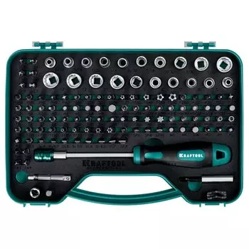 Отвертка-битодержатель KRAFTOOL X-Drive-122, с насадками, 122 предмета