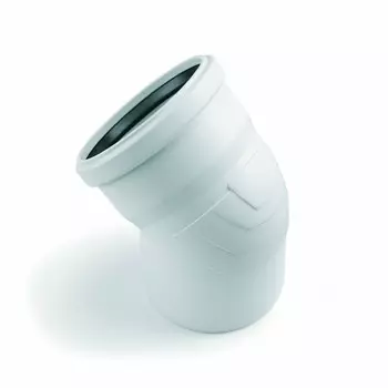 Отвод канализационный REHAU RAUPIANO 11230841002, d=40 мм, 45°