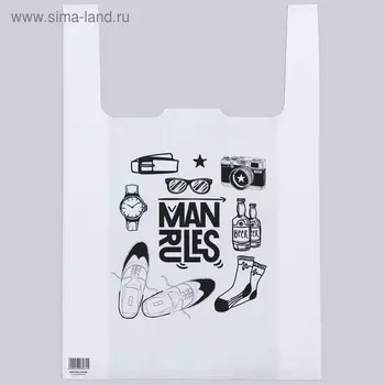 Пакет - майка Man rules 40/12*60 см