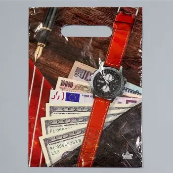 Пакет "Мужской NEW", полиэтиленовый с вырубной ручкой, 20х30 см, 30 мкм, набор 10 шт