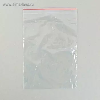 Пакет zip lock 18 х 25 см, 35 мкм (с красной полосой)