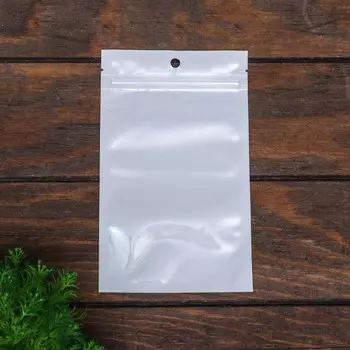 Пакет Zip-lock ПП, белый, со сплошным окном, плоский, еврослот 1220 см