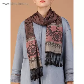 Палантин 70×180 см, коричневый