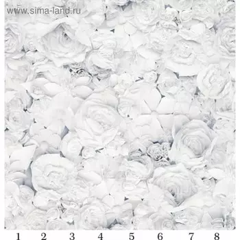 Панель потолочная PANDA Цветы панно 4142 (упаковка 8 шт.), 2х2 м