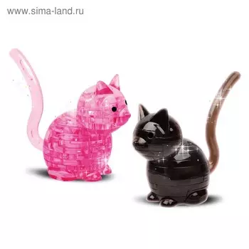 Пазл 3D «Кот», кристаллический, 21 деталь, цвета МИКС, в ПАКЕТЕ