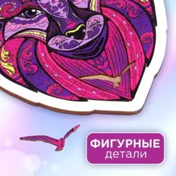Пазл деревянный фигурный «Рысь», 85 элементов