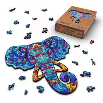 Пазл фигурный Timeless Elephant, размер 2426 см, 144 детали