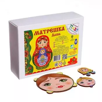 Пазл-конструктор деревянный «Матрёшка Даша»