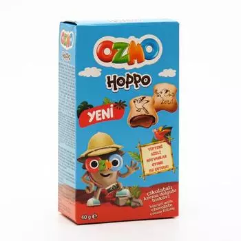 Печенье Ozmo Hoppo Chocolate с шоколадным кремом, 40 г