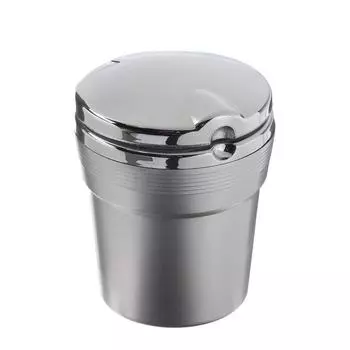 Пепельница для авто TORSO с подсветкой, 7.59 см, хром
