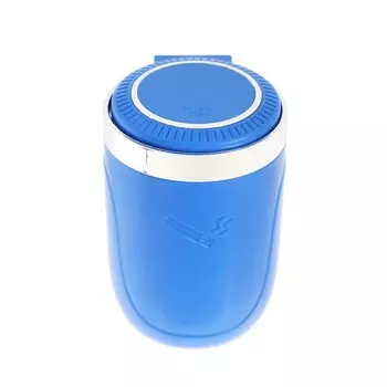 Пепельница для авто TORSO в подстаканник с подсветкой, синий