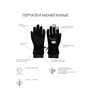 Перчатки для девочки, размер 19