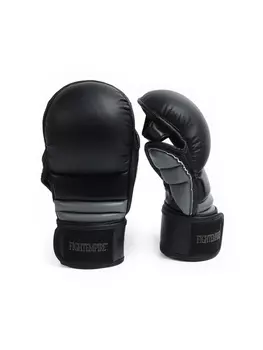 Перчатки для ММА FIGHT EMPIRE, гибридные, BLACK-L, размер S, чёрные