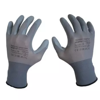 Перчатки для защиты от порезов SCAFFA PU1850T-GR, размер 8