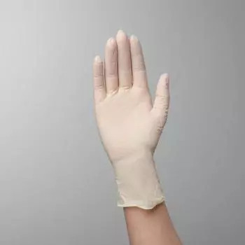 Перчатки хозяйственные латексные Top Glove, размер XL, смотровые, нестерильные, неопудренные, текстурированные, цена за 1 шт, цвет белый