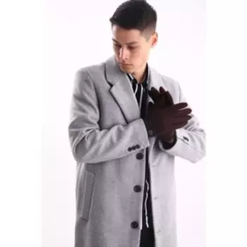 Перчатки мужские, безразмерные, без утеплителя, цвет коричневый