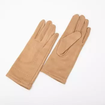 Перчатки женские, безразмерные, без утеплителя, цвет коричневый