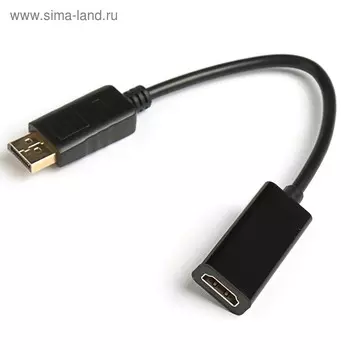 Переходник Luazon PL-003, HDMI (f) - DisplayPort (m), чёрный