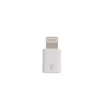 Переходник Luazon LE-015, с microUSB на Lightning, 1 шт, белый