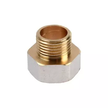 Переходник OTMO, 3/4" х 1/2", внутренняя/наружная резьба, никелированная латунь