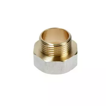 Переходник СТМ, 1 1/2" х 1", внутренняя/наружная резьба, никелированная латунь