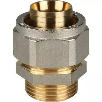 Переходник STOUT SFS-0001-000132, 1"x32 мм, наруж. резьба, для металлопласт. труб, винтовой