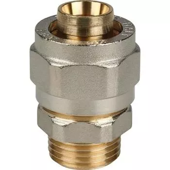 Переходник STOUT SFS-0001-001220, 1/2"x20 мм, наруж.резьба, для металлопласт.труб, винтовой