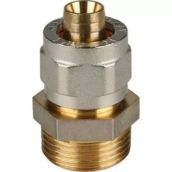 Переходник STOUT SFS-0001-003416, 3/4"x16 мм, наруж.резьба, для металлопласт.труб, винтовой