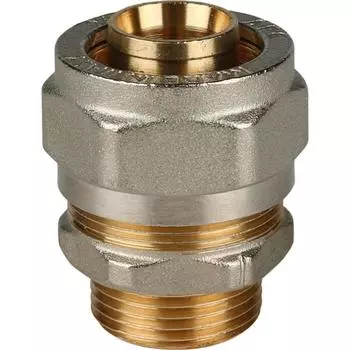 Переходник STOUT SFS-0001-003426, 3/4"x26 мм, наруж.резьба, для металлопласт.труб, винтовой