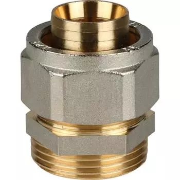 Переходник STOUT SFS-0001-011432, 1 1/4"x32мм, наруж.резьба, для металлопласт.труб, винтовой
