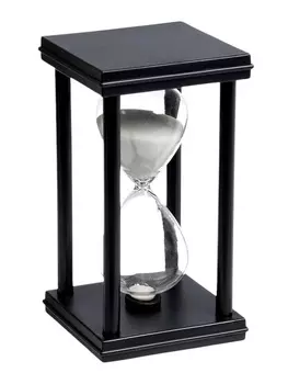 Песочные часы, на 30 минут, 8.814.5 см, пластиковые, чёрные