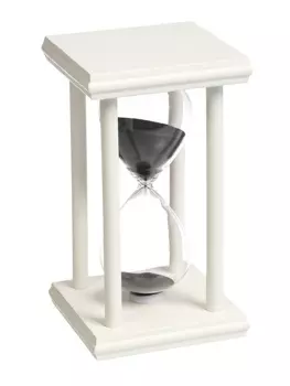 Песочные часы, на 30 минут, 8.814 см, деревянные, белые