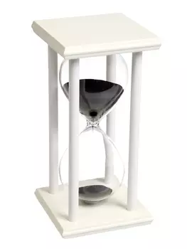 Песочные часы, на 45 минут, 101020 см, деревянные, белые