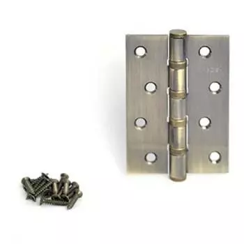 Петля дверная "Апекс" 100х70-B4-Steel-AB, цвет бронза, 4 подшип. 2 шт