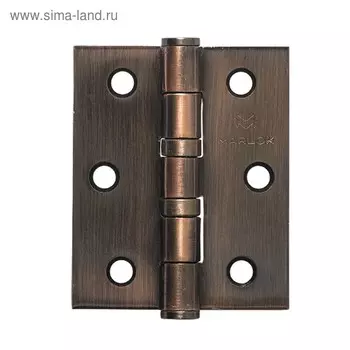 Петля дверная MARLOK, 75х62х2.5 мм, цвет медь